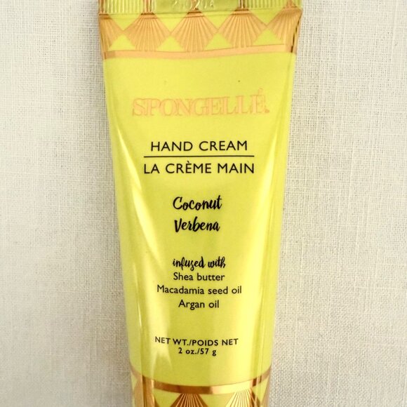 Spongelle Coconut Verbena Hand Cream 2oz Shea Macadamia Argan New Full Size - Picture 2 of 7